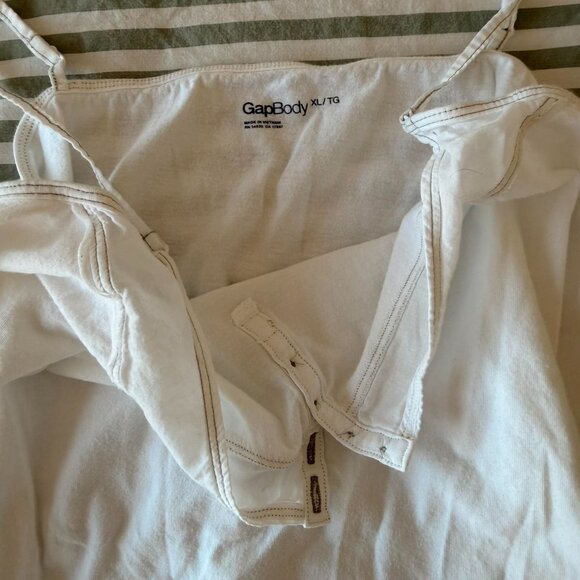 White Gap Cami Henley Tank 83 E 3 - Picture 2 of 3